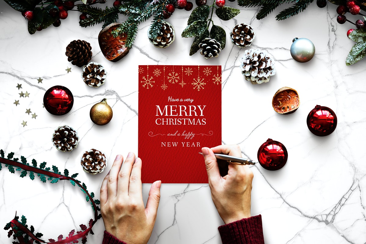 Christmas Holiday Greeting Design Mockup