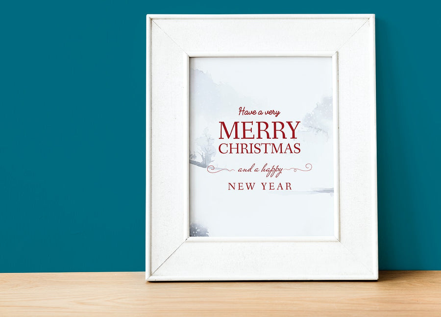 Christmas Holiday Greeting Design Mockup