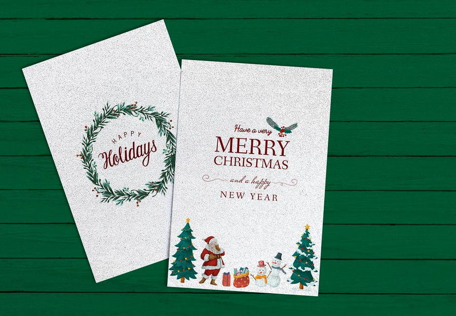 Christmas Holiday Greeting Design Mockup