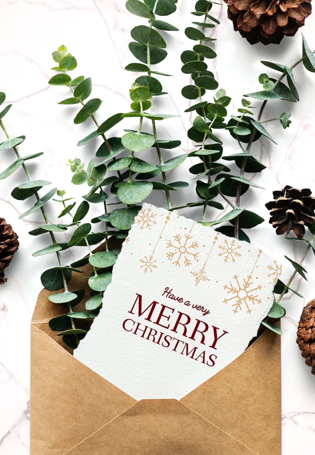 Christmas Holiday Greeting Design Mockup
