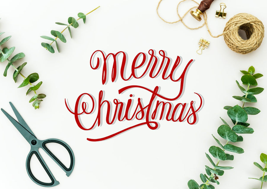 Christmas Holiday Greeting Design Mockup