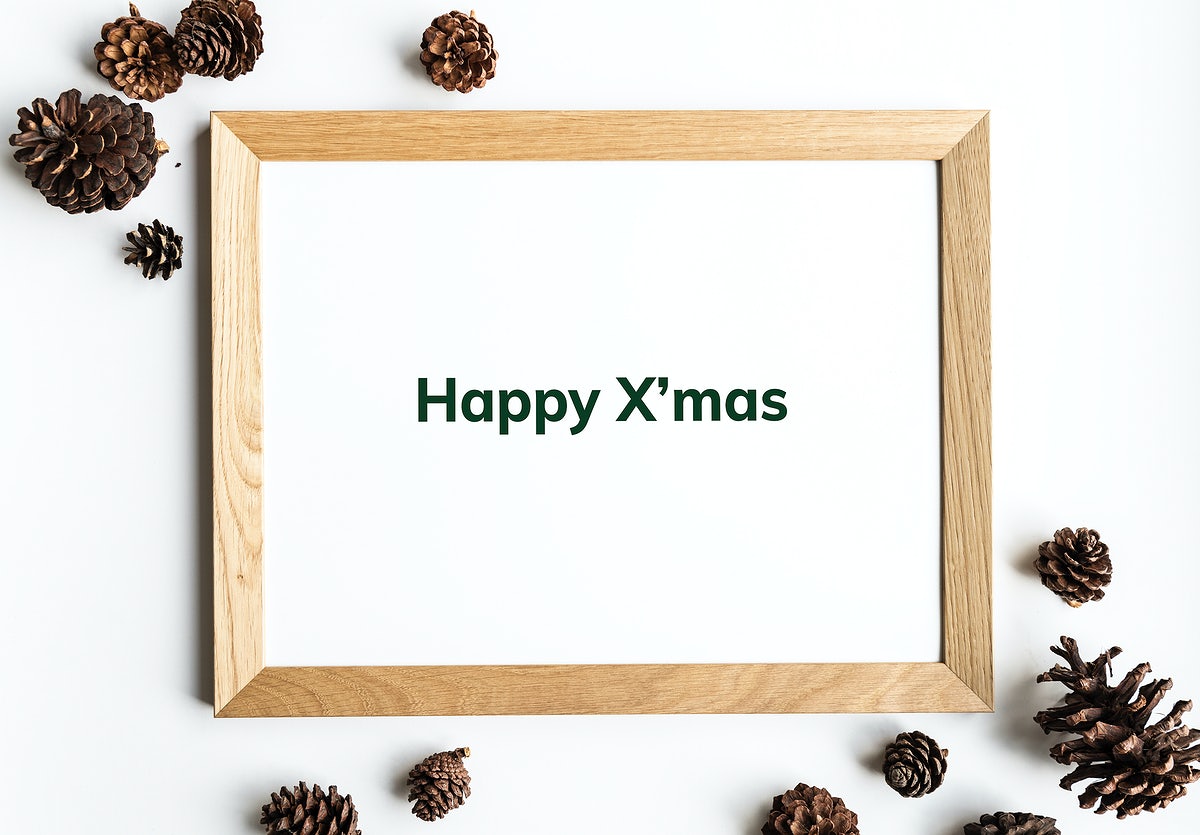 Christmas Holiday Greeting Design Mockup