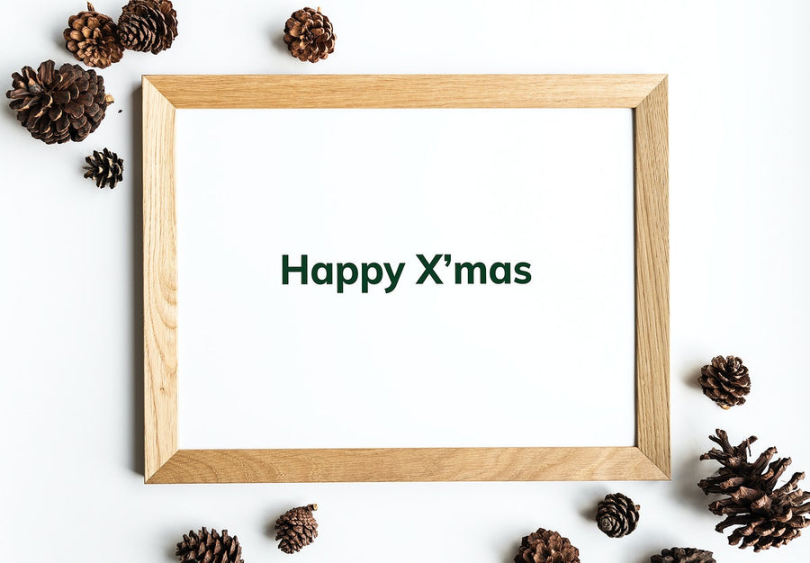 Christmas Holiday Greeting Design Mockup