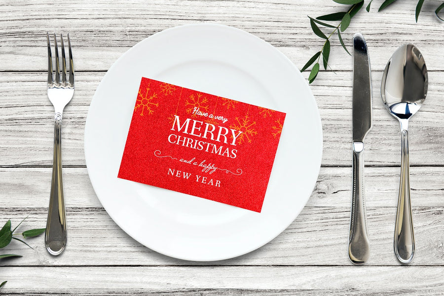 Christmas Holiday Greeting Design Mockup