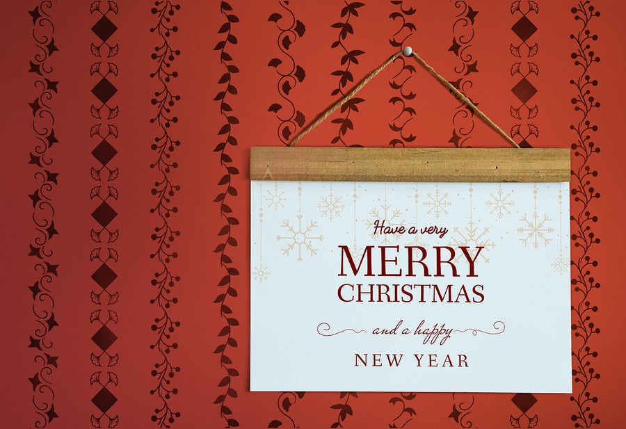 Christmas Holiday Greeting Design Mockup