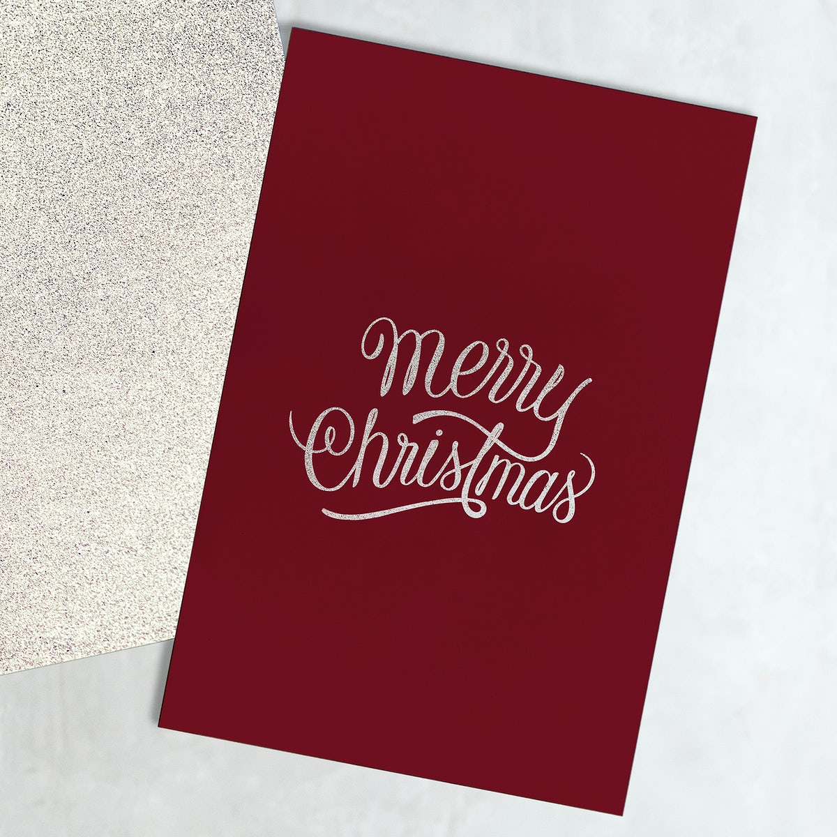 Christmas Holiday Greeting Design Mockup