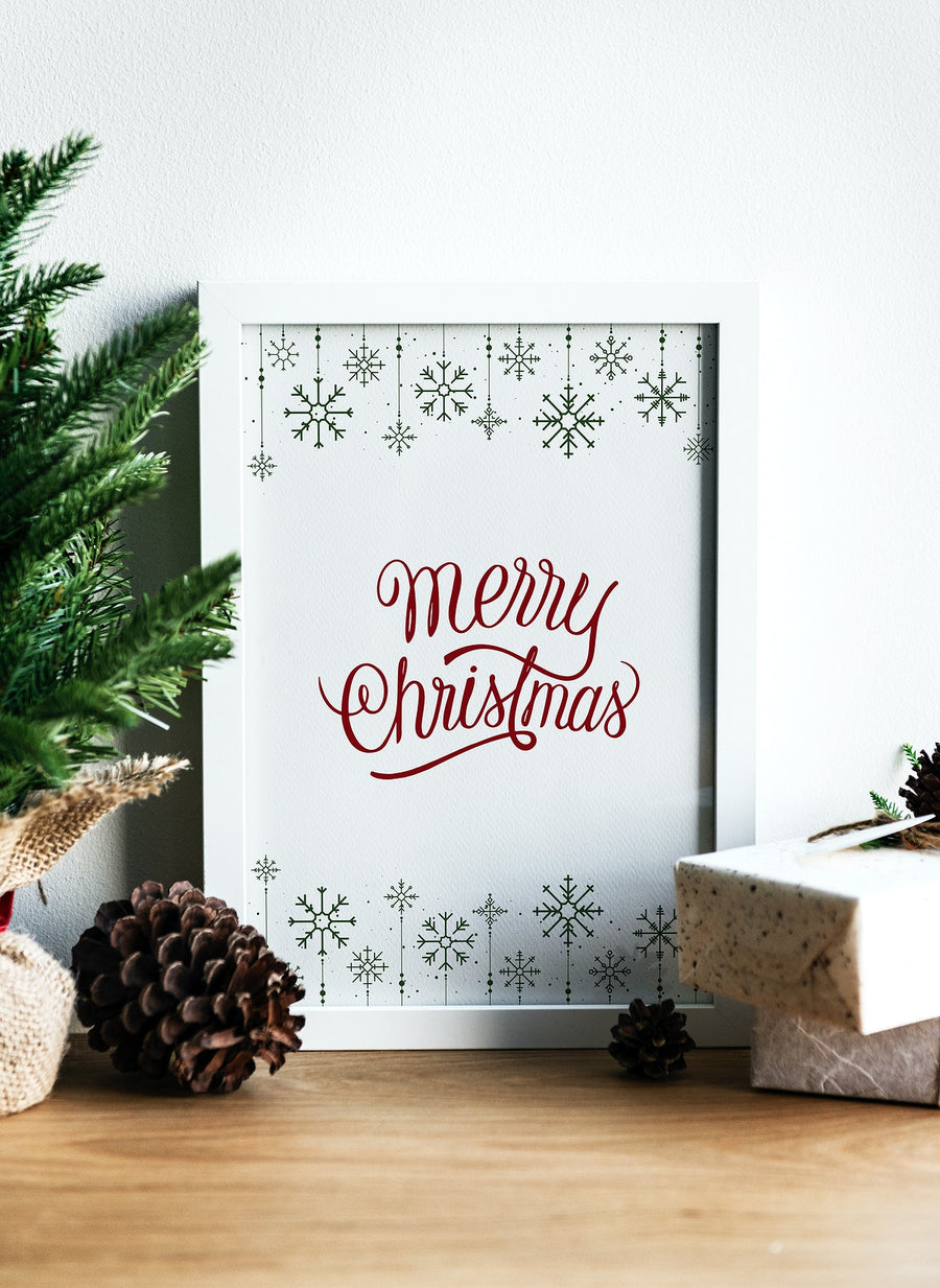 Christmas Holiday Greeting Design Mockup