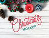 Christmas Holiday Greeting Design Mockup