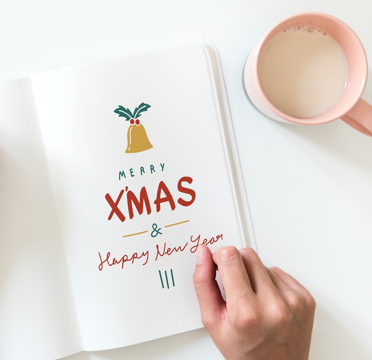 Christmas Holiday Greeting Design Mockup