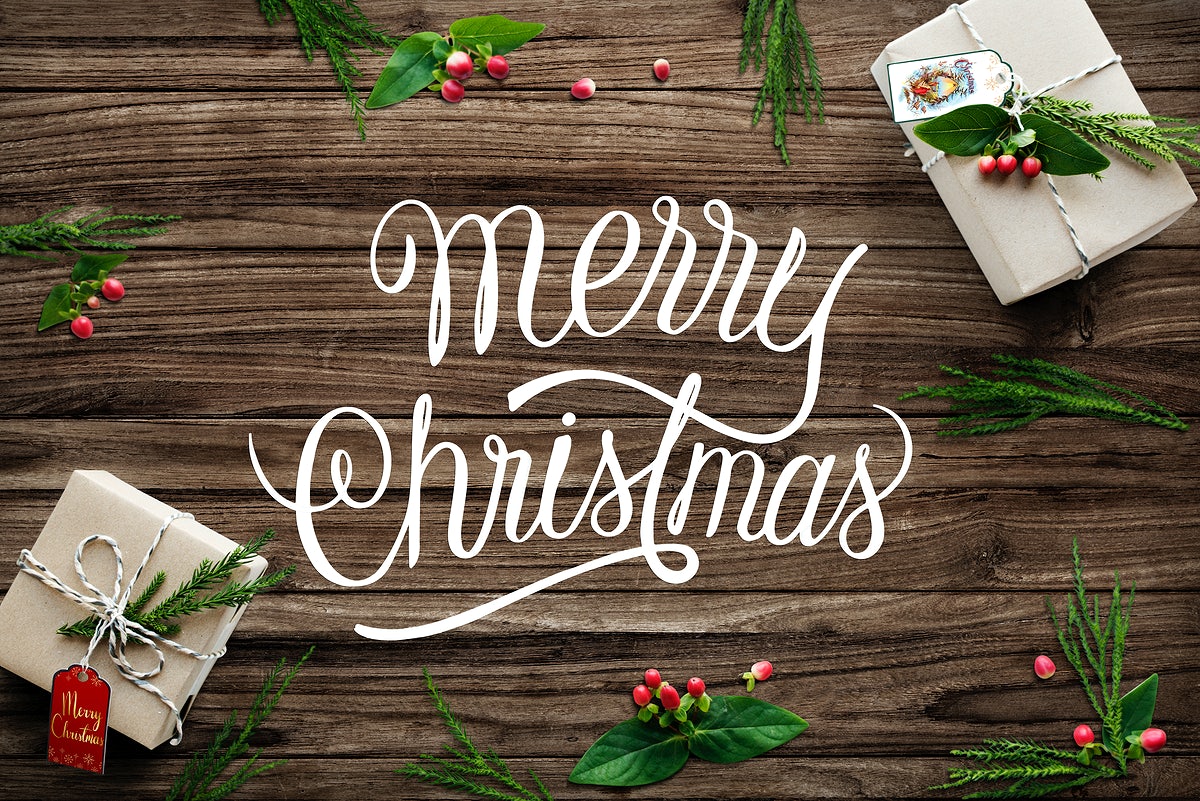 Christmas Holiday Greeting Design Mockup