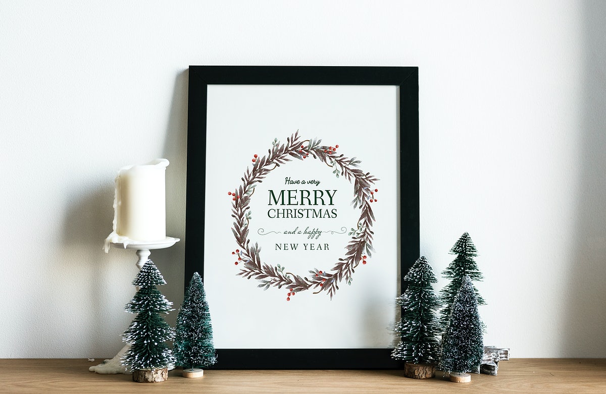 Christmas Holiday Greeting Design Mockup
