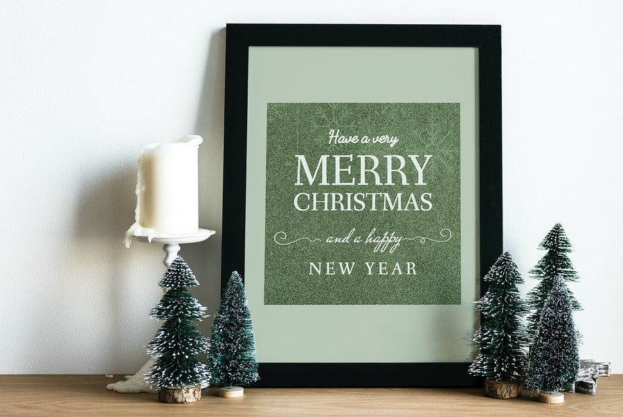 Christmas Holiday Greeting Design Mockup
