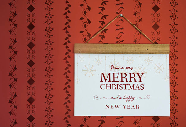 Christmas Holiday Greeting Mockup Psd