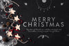 Christmas Message Beside Decorations Mock-Up Psd