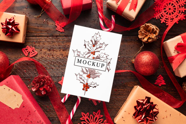 Christmas Mock-Up Flat Lay Psd