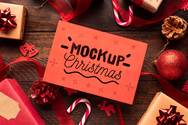 Christmas Mock-Up On A Gift Box Psd