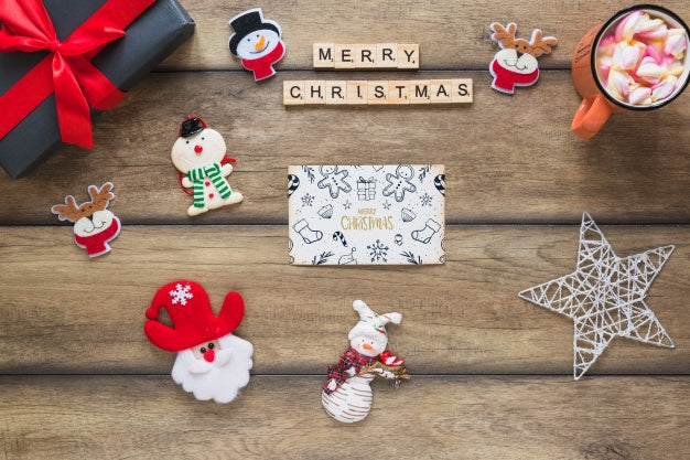 Christmas Mockup With Cover Or Letter Psd