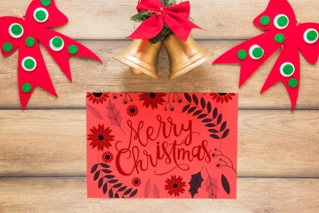 Christmas Mockup With Cover Or Letter Psd