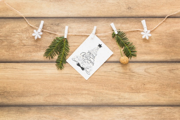 Christmas Mockup With Cover Or Letter Psd