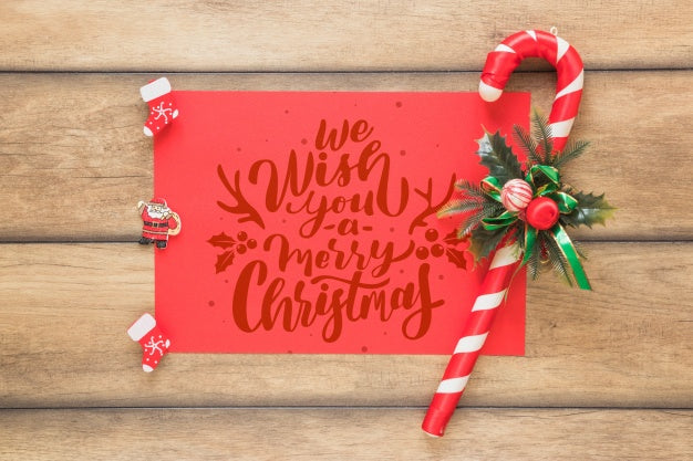 Christmas Mockup With Cover Or Letter Psd