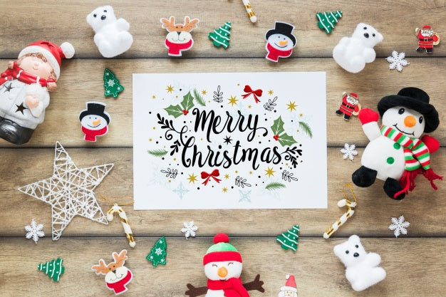 Christmas Mockup With Cover Or Letter Psd