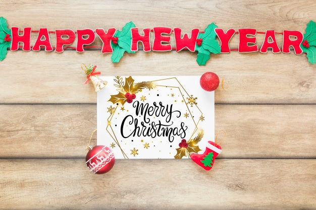 Christmas Mockup With Cover Or Letter Psd