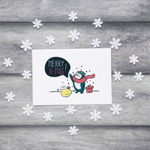 Christmas Mockup With Cover Or Letter Psd