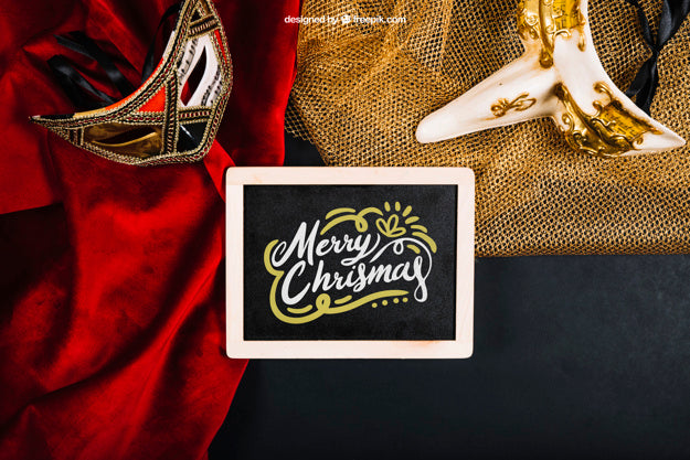 Christmas Mockup With Fabric Psd