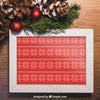 Christmas Mockup With Frame And Pine Cones Psd