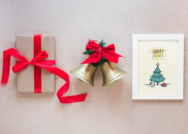Christmas Mockup With Frame Psd