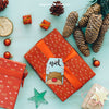 Christmas Mockup With Gift Box And Pine Cones Psd