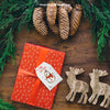 Christmas Mockup With Present And Reindeers Psd