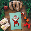Christmas Mockup With Santa Card Psd
