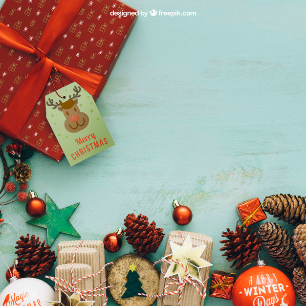 Christmas Mockup With Space Psd