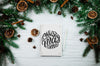 Christmas Mockup With Spiral Notepad Psd