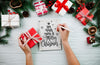 Christmas Mockup With Spiral Notepad Psd