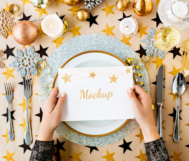 Christmas New Year Celebration Decorations Concept Psd