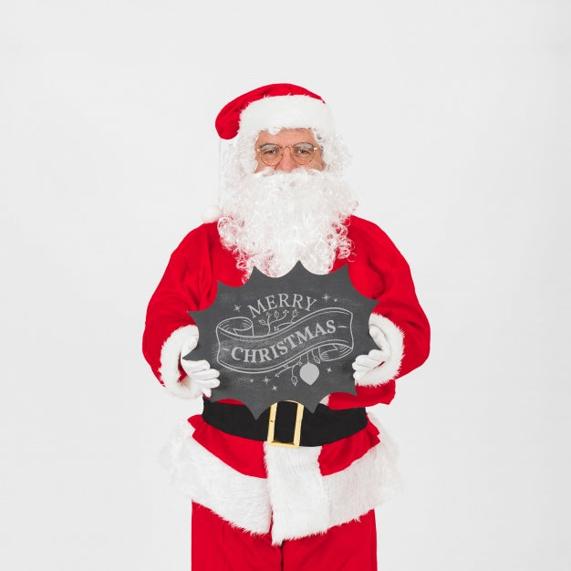 Christmas Sale Mockup With Santa Psd