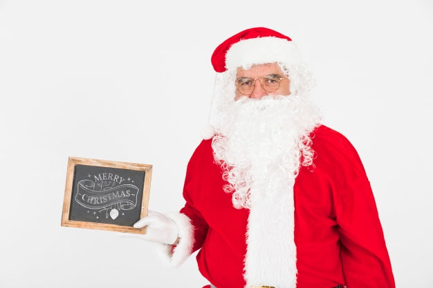Christmas Sale Mockup With Santa Psd