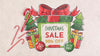 Christmas Sale With A Wrapped Gift Box And Candies Psd