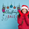 Christmas Sales Advert With Girl Mock-Up Psd
