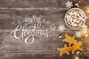 Christmas Snack On Wooden Table Psd