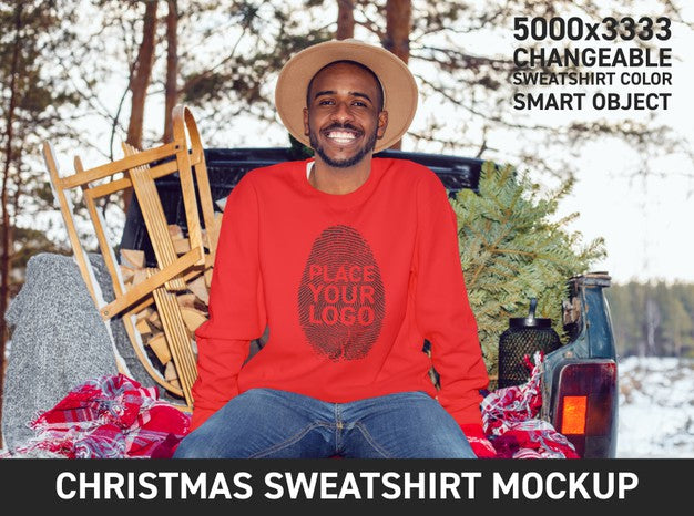 Christmas Sweatshirt Mockup Psd