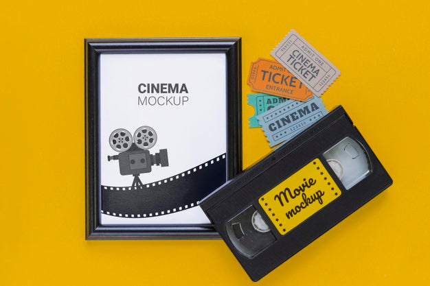 Cinema Concept With Old Tape Psd
