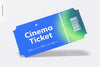 Cinema Ticket Mockup Psd