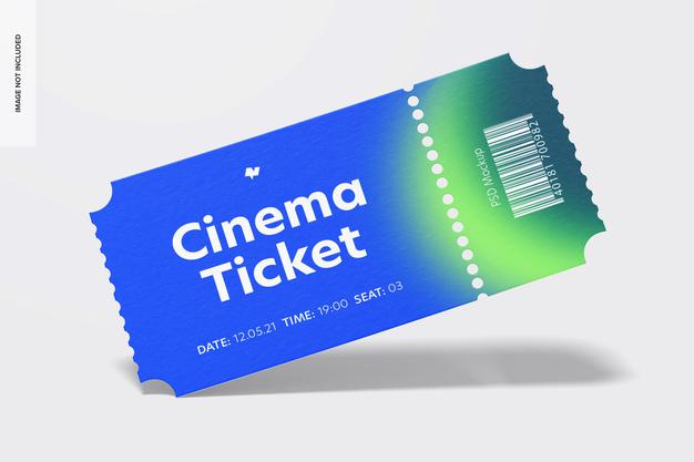 Cinema Ticket Mockup Psd