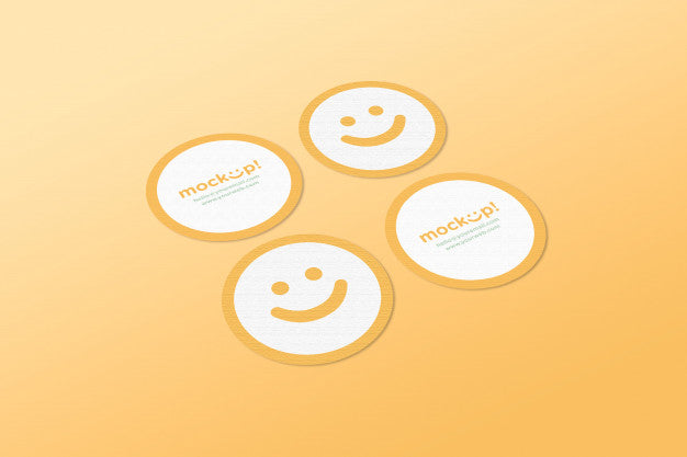 Circle Mock Up Business Card Psd