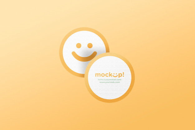 Circle Mock Up Business Card Psd