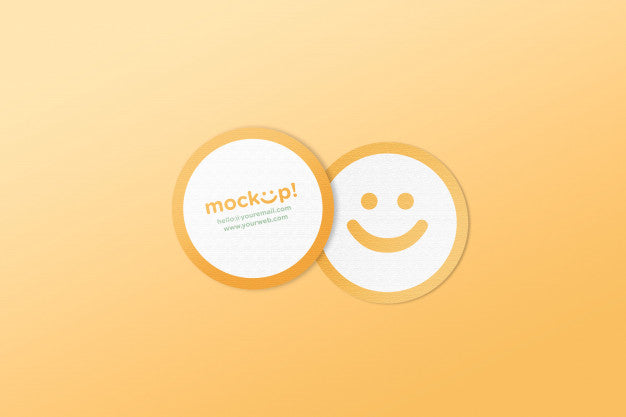 Circle Mock Up Business Card Psd