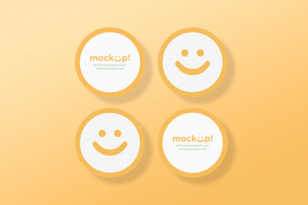 Circle Mock Up Business Card Psd